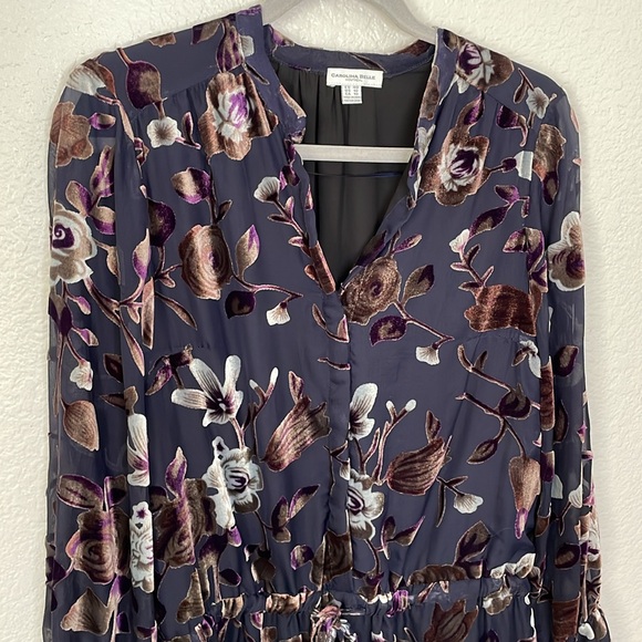 CAROLINA BELLE Dark Floral Dress | Size 10 - Picture 3 of 14